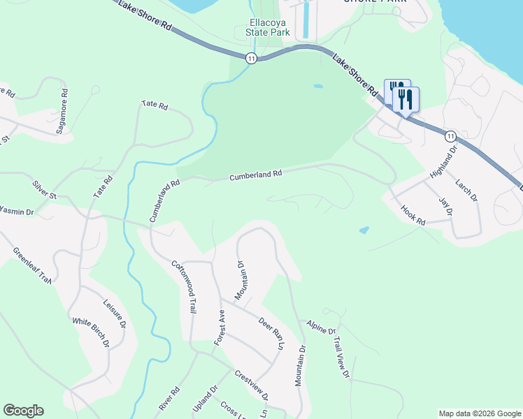 map of restaurants, bars, coffee shops, grocery stores, and more near 90 Briarcliff Road in Gilford