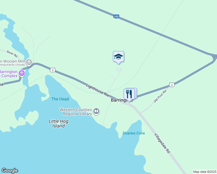 map of restaurants, bars, coffee shops, grocery stores, and more near 11 Forest View Drive in Barrington