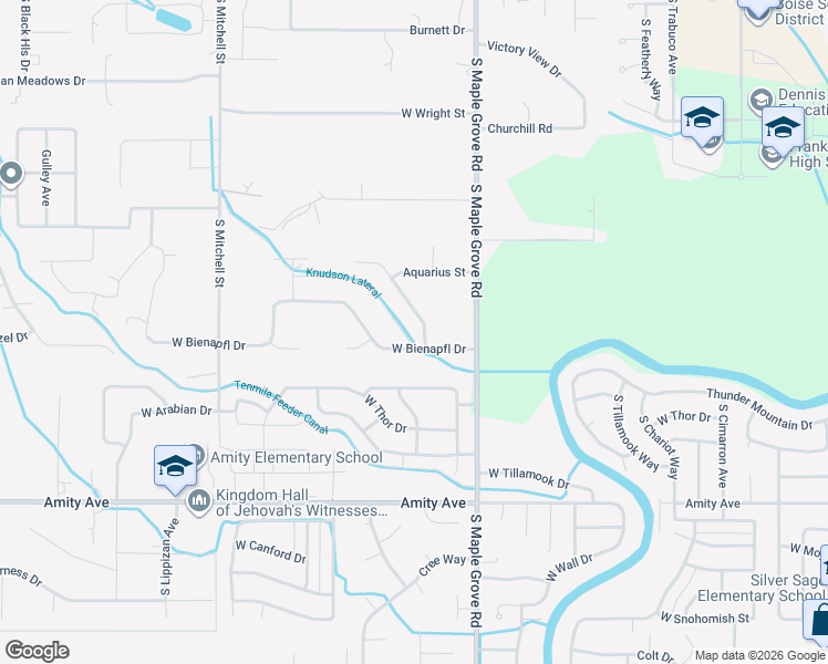 map of restaurants, bars, coffee shops, grocery stores, and more near 4103 Star Valley Street in Boise
