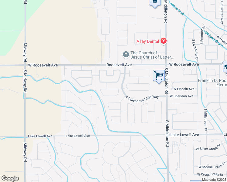 map of restaurants, bars, coffee shops, grocery stores, and more near 11321 West Platte River Street in Nampa