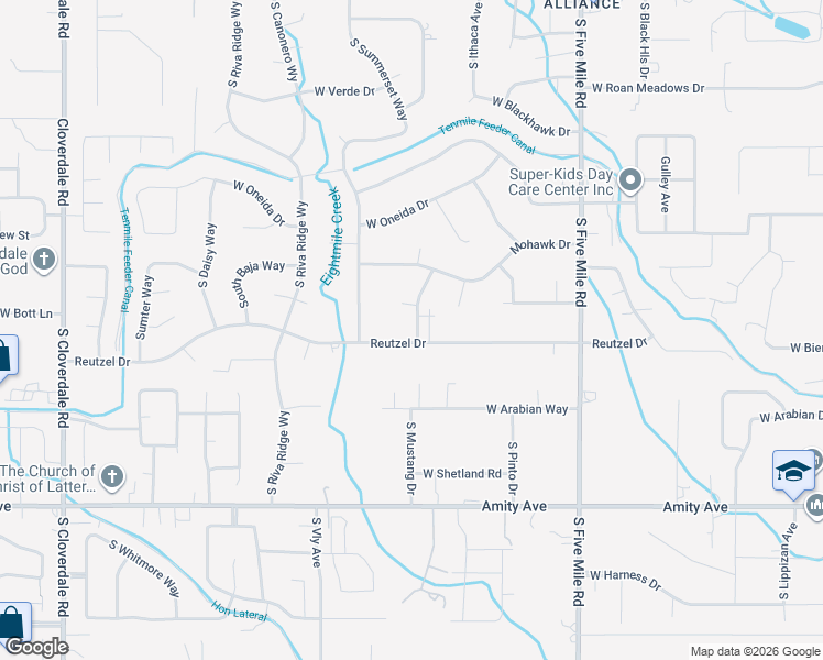 map of restaurants, bars, coffee shops, grocery stores, and more near 4044 South Genesee Drive in Boise