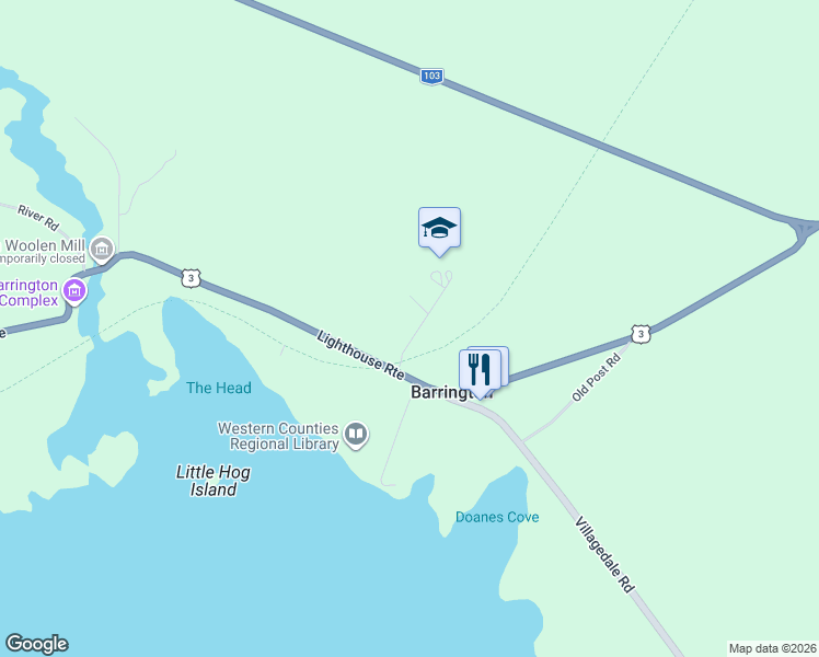 map of restaurants, bars, coffee shops, grocery stores, and more near 17 Forest View Drive in Barrington