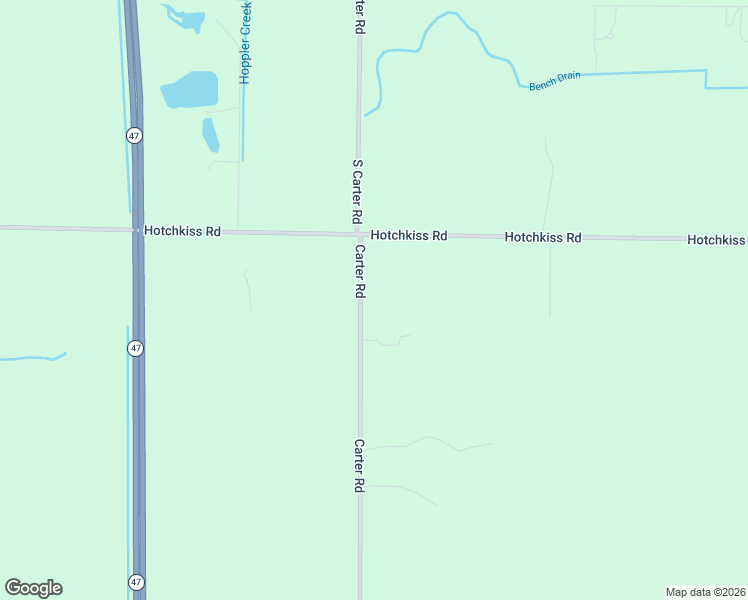 map of restaurants, bars, coffee shops, grocery stores, and more near 10832 Carter Road in Freeland