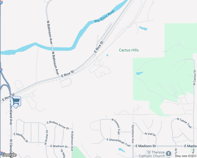 map of restaurants, bars, coffee shops, grocery stores, and more near 1745-1999 North Tombill Place in Sioux Falls