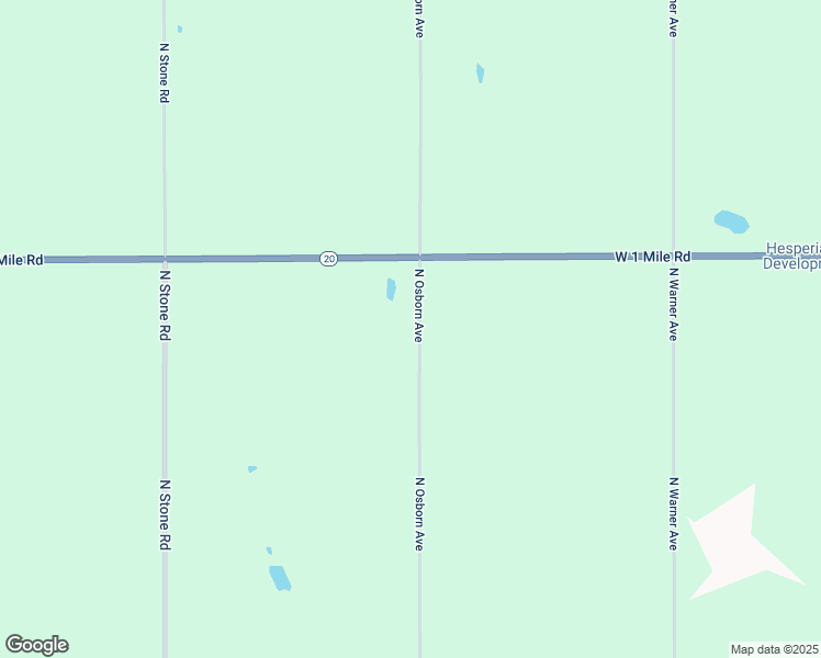 map of restaurants, bars, coffee shops, grocery stores, and more near 681 North Osborn Avenue in Hesperia