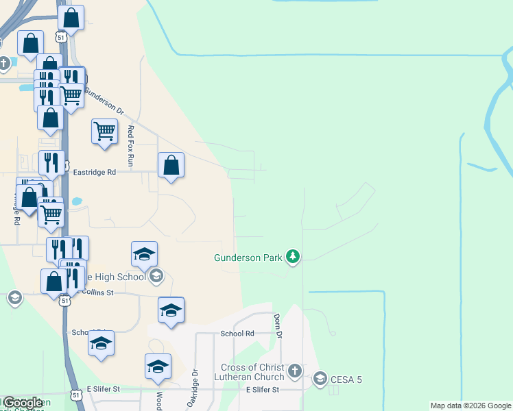 map of restaurants, bars, coffee shops, grocery stores, and more near 626 Cardinal Court in Portage
