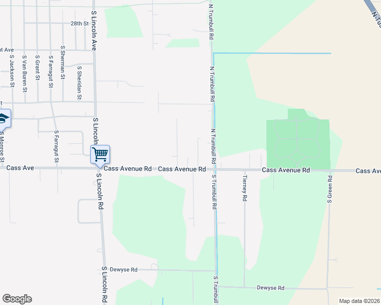 map of restaurants, bars, coffee shops, grocery stores, and more near 2047 Cass Avenue Road in Bay City