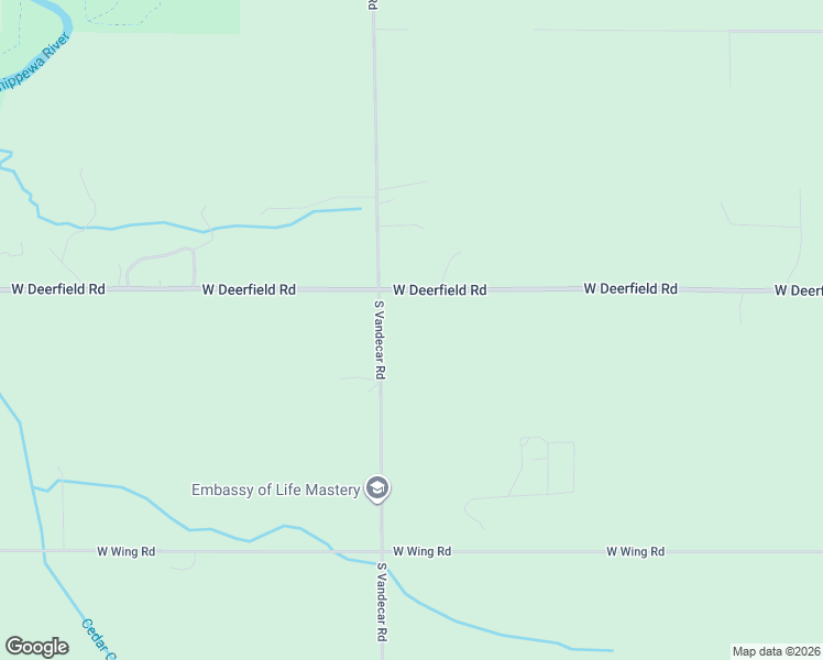 map of restaurants, bars, coffee shops, grocery stores, and more near 1935-1999 West Deerfield Road in Mount Pleasant