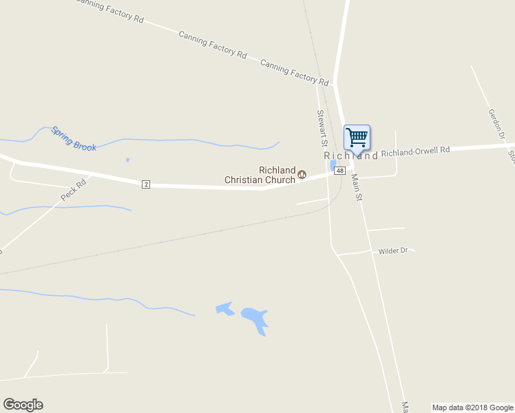 map of restaurants, bars, coffee shops, grocery stores, and more near 2685 County Route 2 in Richland