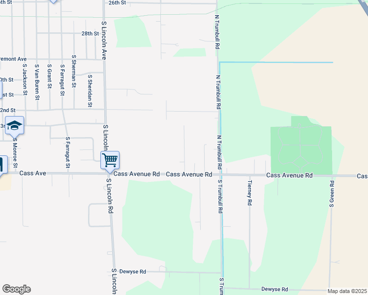 map of restaurants, bars, coffee shops, grocery stores, and more near 61 Gohr Lane in Bay City