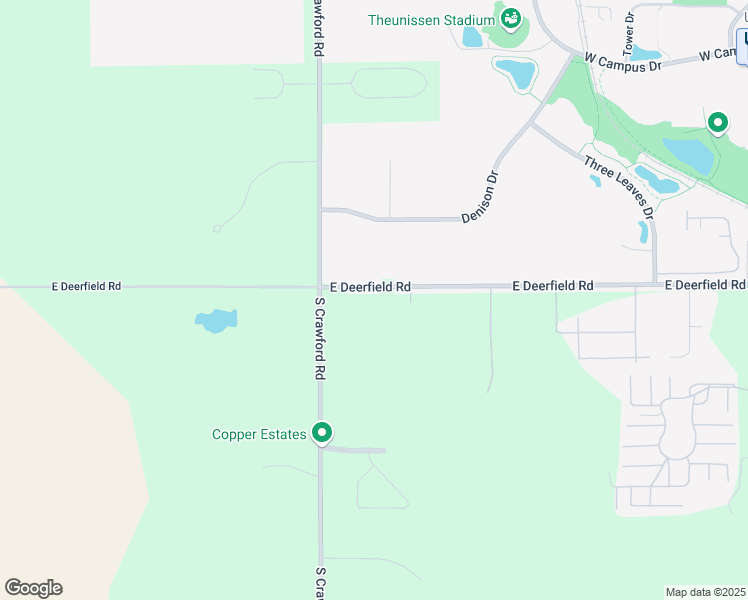 map of restaurants, bars, coffee shops, grocery stores, and more near 3128 East Deerfield Road in Mount Pleasant