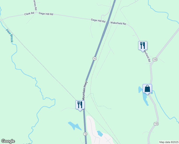 map of restaurants, bars, coffee shops, grocery stores, and more near White Mountain Highway in Wakefield