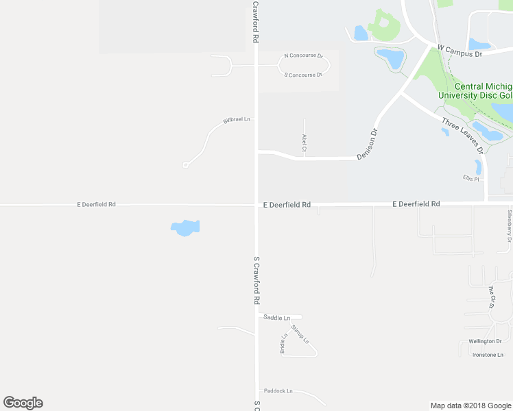map of restaurants, bars, coffee shops, grocery stores, and more near 3000 East Deerfield Road in Mount Pleasant
