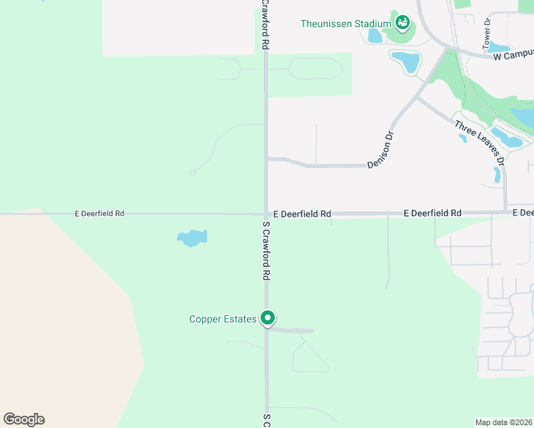 map of restaurants, bars, coffee shops, grocery stores, and more near 3016 East Deerfield Road in Mount Pleasant
