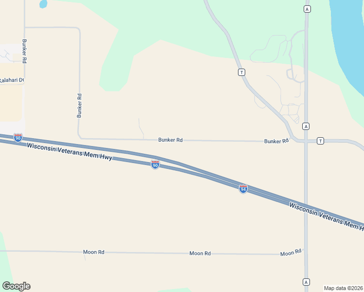 map of restaurants, bars, coffee shops, grocery stores, and more near E11453 Bunker Drive in Baraboo