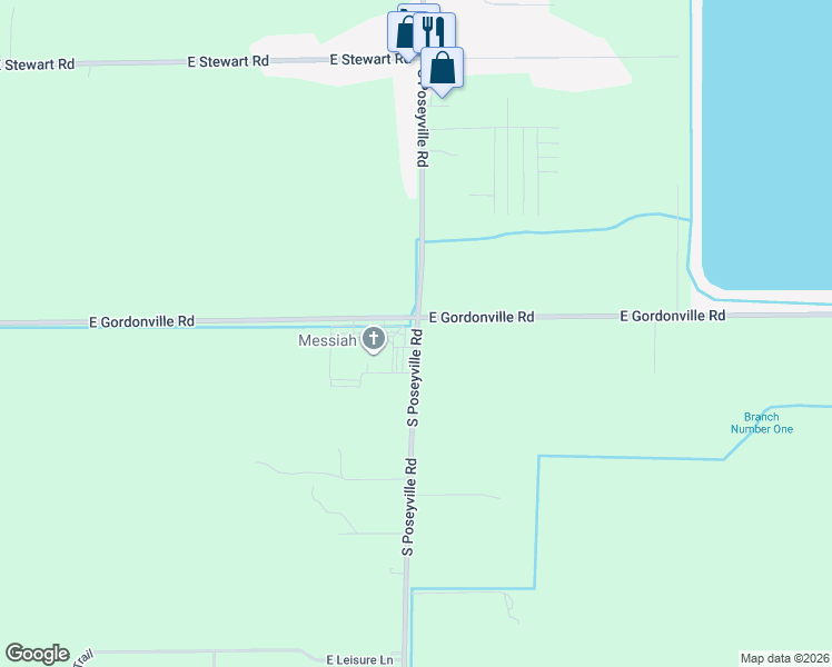 map of restaurants, bars, coffee shops, grocery stores, and more near 3025 East Gordonville Road in Midland