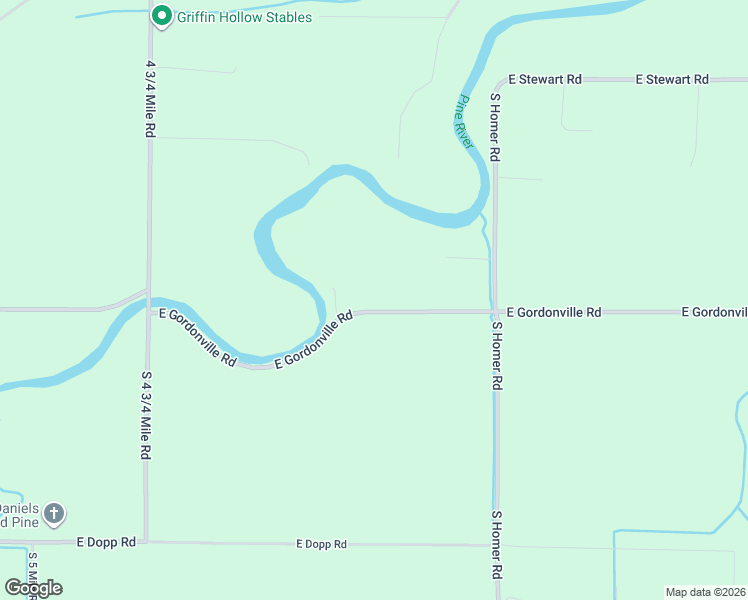 map of restaurants, bars, coffee shops, grocery stores, and more near 801-993 E Gordonville Rd in Midland Township