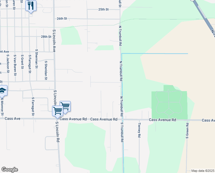 map of restaurants, bars, coffee shops, grocery stores, and more near in Bay City