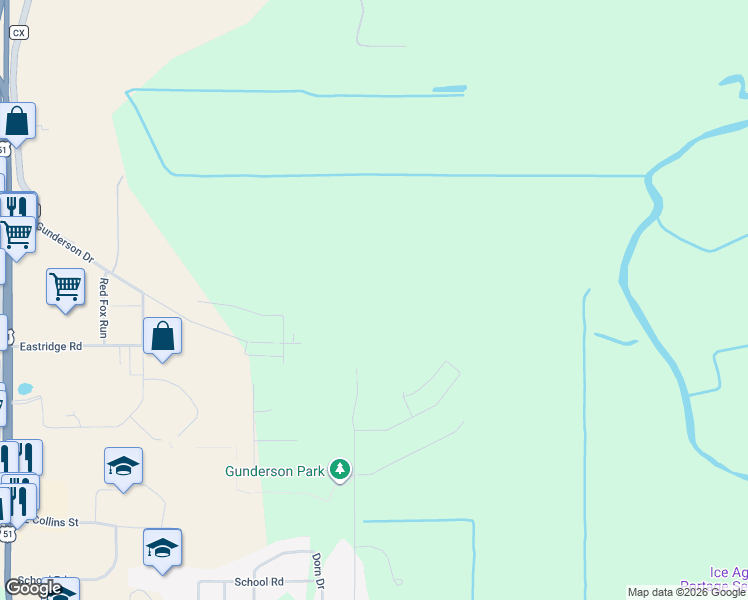 map of restaurants, bars, coffee shops, grocery stores, and more near in Portage