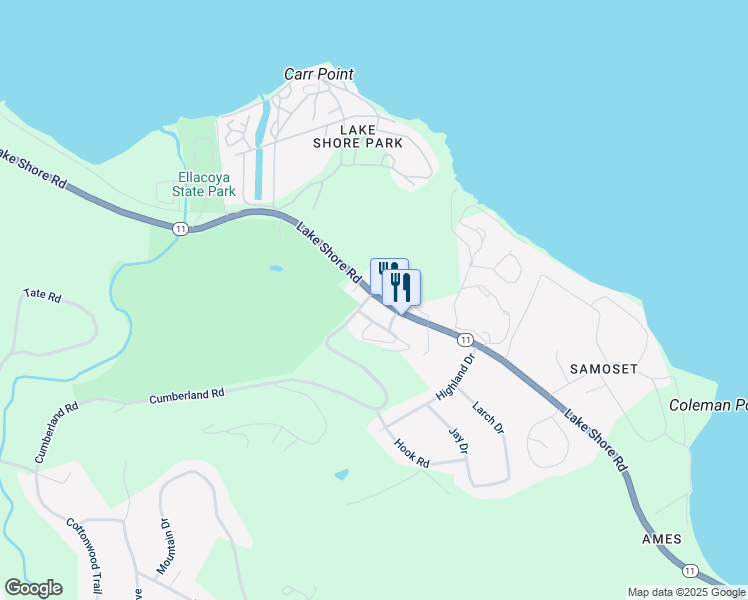 map of restaurants, bars, coffee shops, grocery stores, and more near 6 Cumberland Road in Gilford