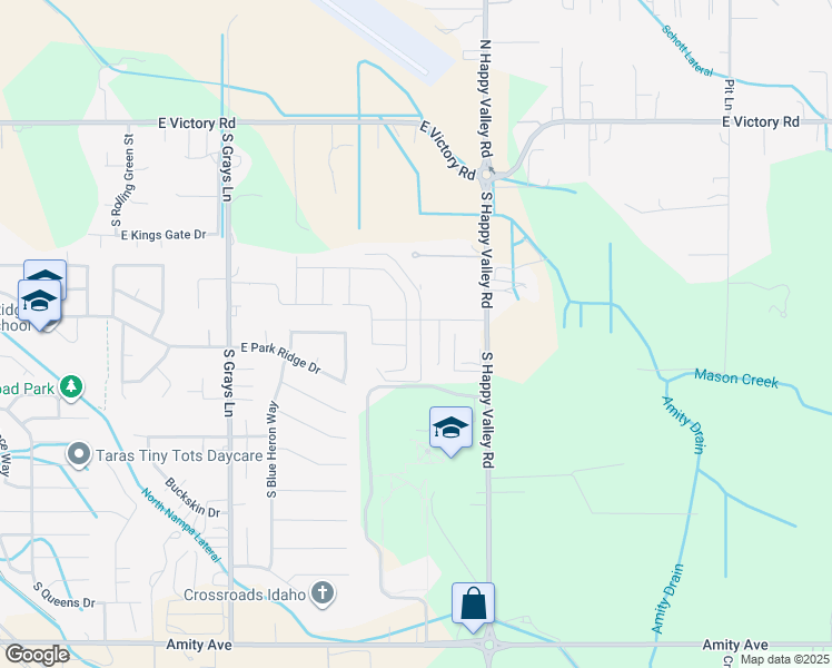 map of restaurants, bars, coffee shops, grocery stores, and more near 4516 Wagon Road in Nampa