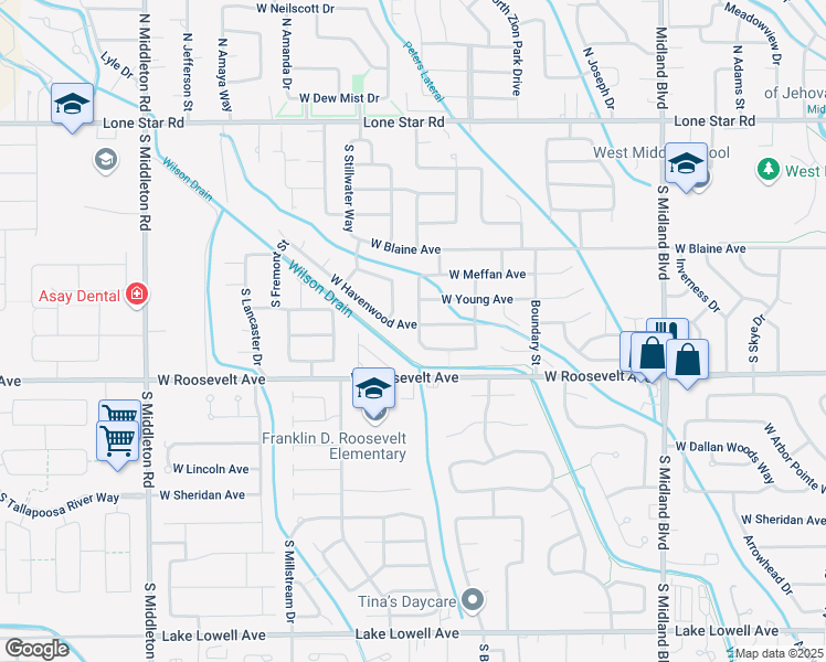 map of restaurants, bars, coffee shops, grocery stores, and more near 81 South Babbling Brook Way in Nampa