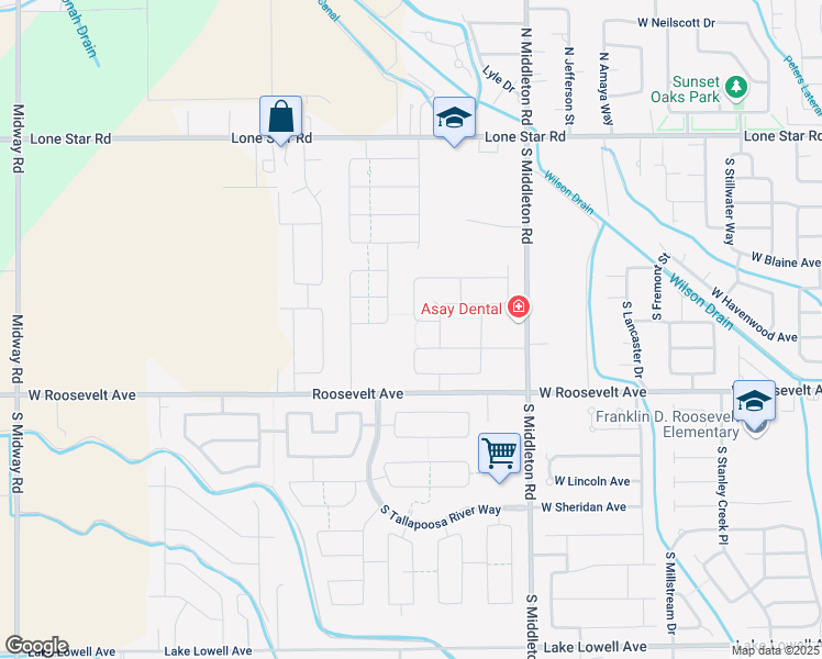 map of restaurants, bars, coffee shops, grocery stores, and more near 13725 South Greybull Street in Nampa