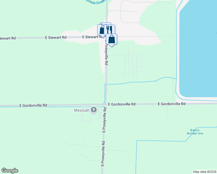 map of restaurants, bars, coffee shops, grocery stores, and more near 1441 South Poseyville Road in Midland