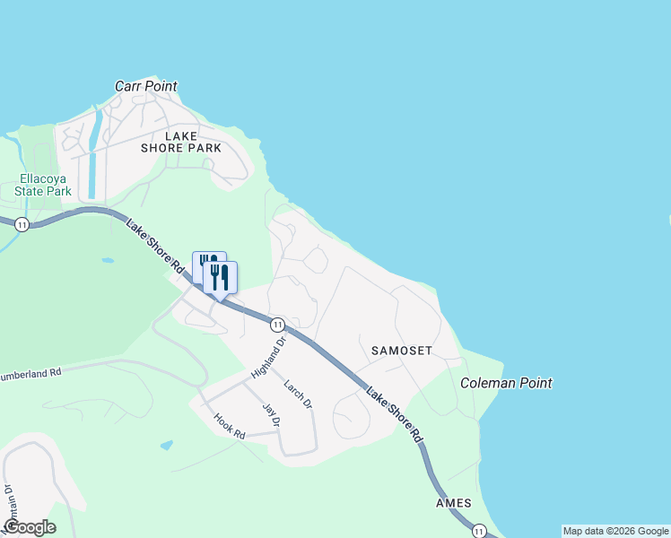 map of restaurants, bars, coffee shops, grocery stores, and more near 36 Terrace Hill Road in Gilford