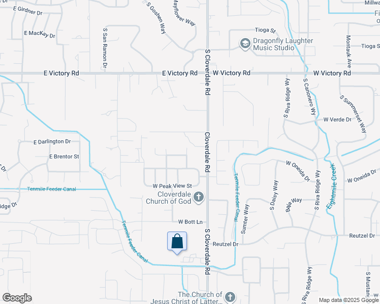 map of restaurants, bars, coffee shops, grocery stores, and more near 3605 South Cloverdale Road in Boise