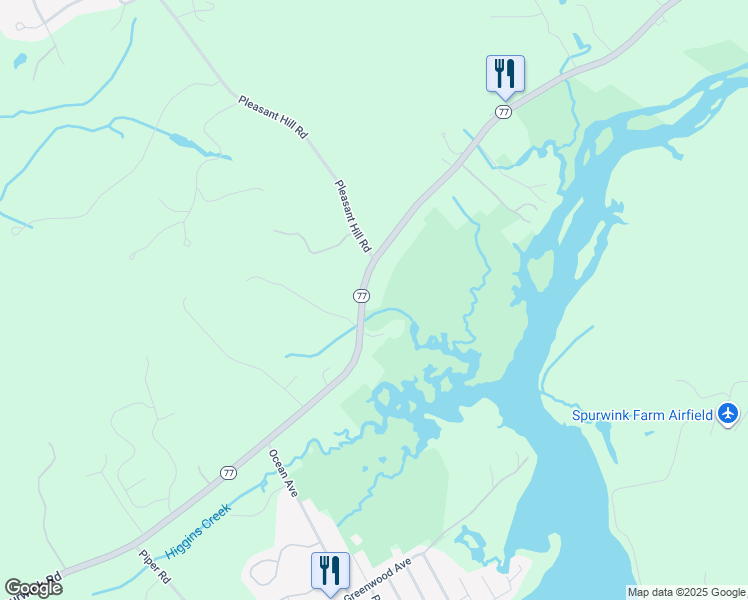 map of restaurants, bars, coffee shops, grocery stores, and more near 111 Spurwink Road in Scarborough
