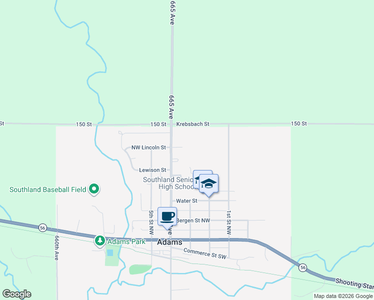 map of restaurants, bars, coffee shops, grocery stores, and more near 310 4th Street Northwest in Adams