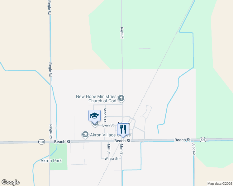 map of restaurants, bars, coffee shops, grocery stores, and more near 4284 North Street in Akron