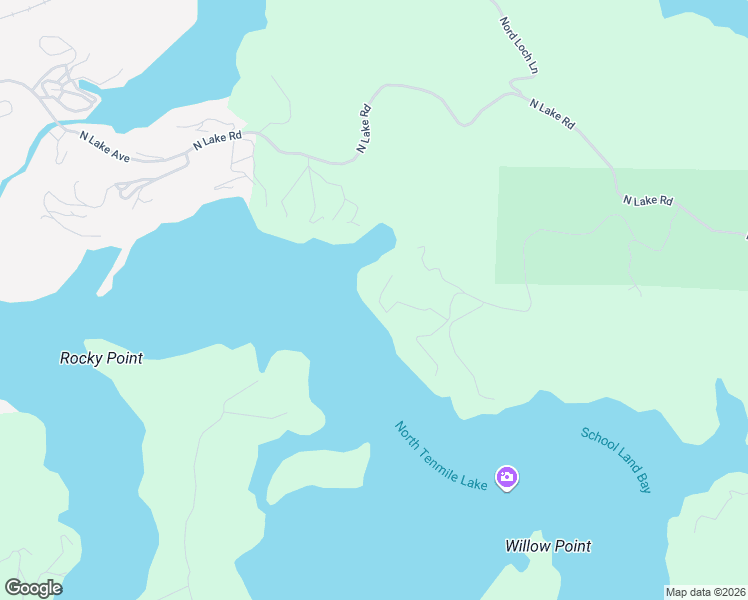 map of restaurants, bars, coffee shops, grocery stores, and more near 4372 South Tenmile Lake in Lakeside