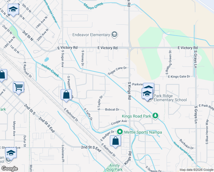 map of restaurants, bars, coffee shops, grocery stores, and more near 2806 Mink Place in Nampa