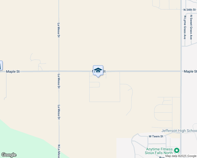 map of restaurants, bars, coffee shops, grocery stores, and more near 6221 West Maple Street in Sioux Falls