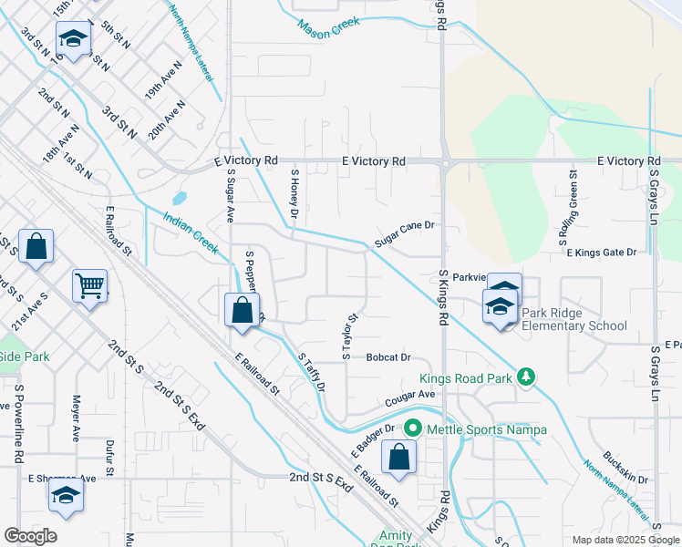 map of restaurants, bars, coffee shops, grocery stores, and more near 2704 Mink Ct in Nampa