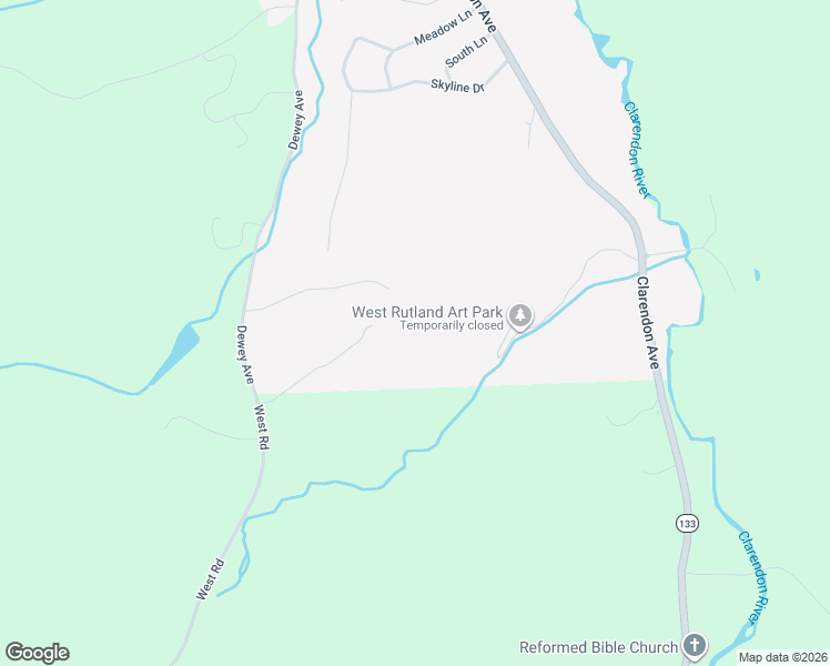 map of restaurants, bars, coffee shops, grocery stores, and more near 146 Grandview Drive in West Rutland