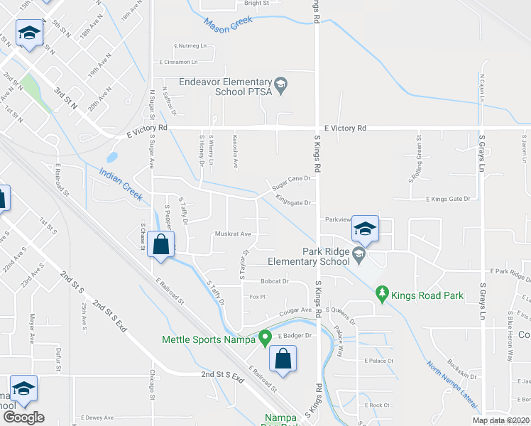 map of restaurants, bars, coffee shops, grocery stores, and more near 2812 Mink Place in Nampa