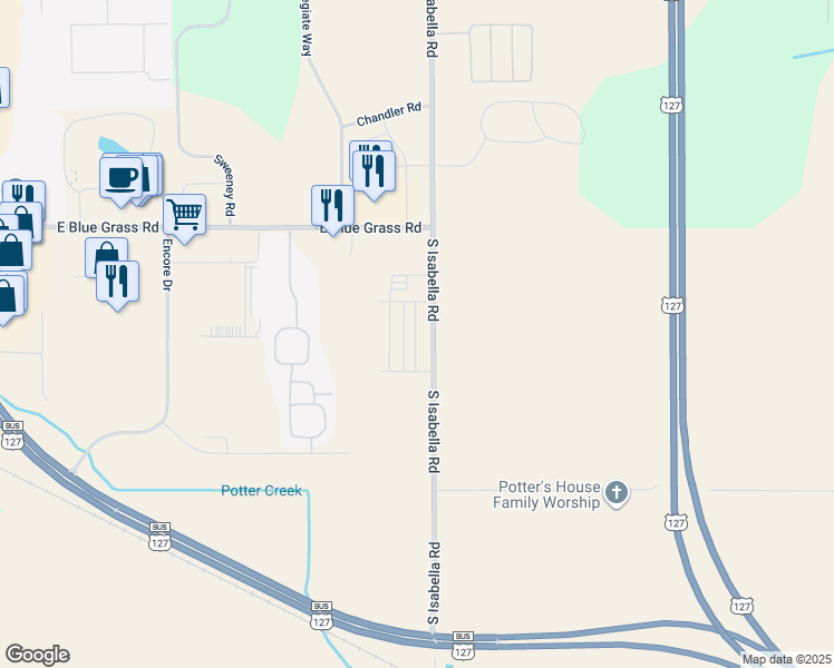 map of restaurants, bars, coffee shops, grocery stores, and more near 4697 Brook Lane in Mount Pleasant