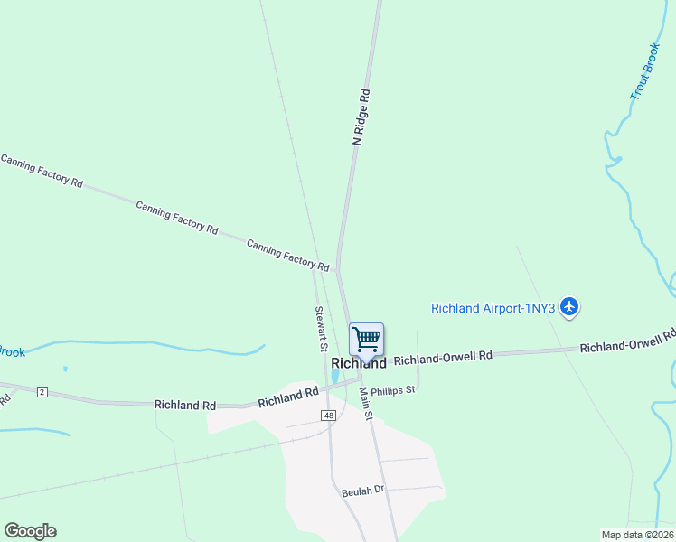 map of restaurants, bars, coffee shops, grocery stores, and more near 7698 North Ridge Road in Lacona