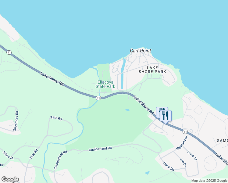 map of restaurants, bars, coffee shops, grocery stores, and more near 5 Lake Shore Road in Gilford