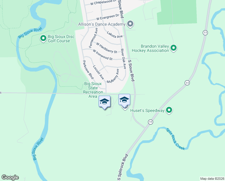 map of restaurants, bars, coffee shops, grocery stores, and more near 1800 Mulberry Avenue in Brandon