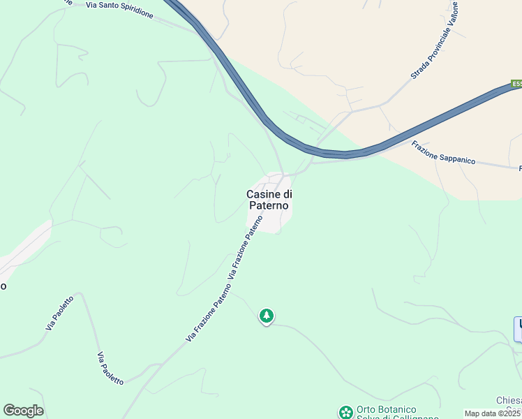map of restaurants, bars, coffee shops, grocery stores, and more near 112 Via Frazione Paterno in Casine di Paterno