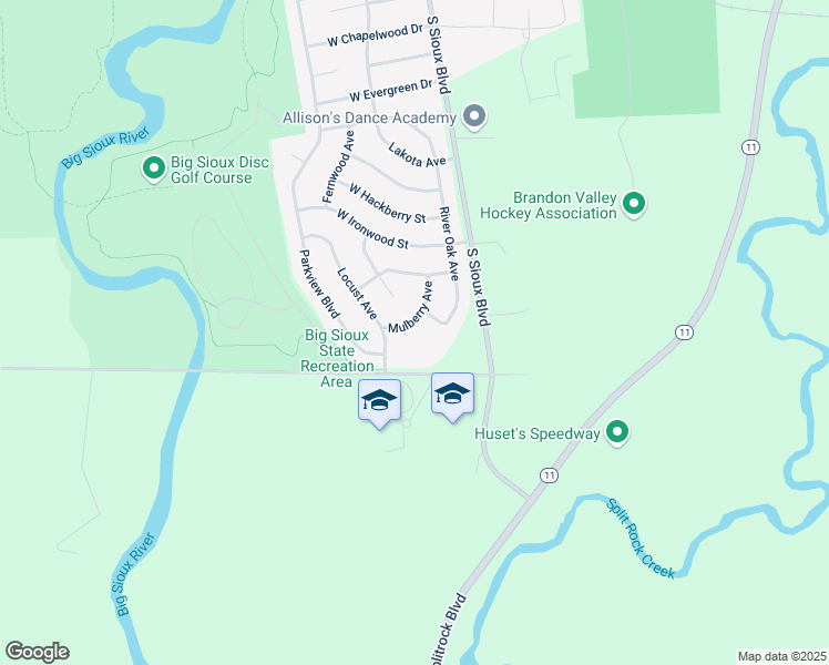 map of restaurants, bars, coffee shops, grocery stores, and more near 1800 Mulberry Avenue in Brandon