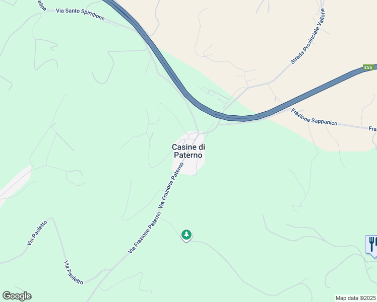 map of restaurants, bars, coffee shops, grocery stores, and more near 112 Via Frazione Paterno in Casine di Paterno