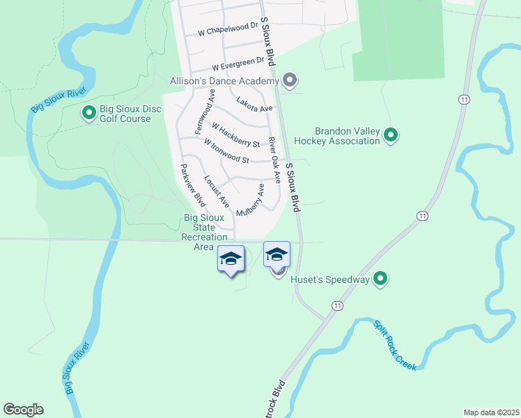 map of restaurants, bars, coffee shops, grocery stores, and more near 1800 Mulberry Avenue in Brandon