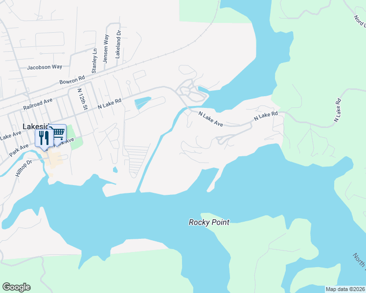 map of restaurants, bars, coffee shops, grocery stores, and more near 310 Council Hill Road in Lakeside