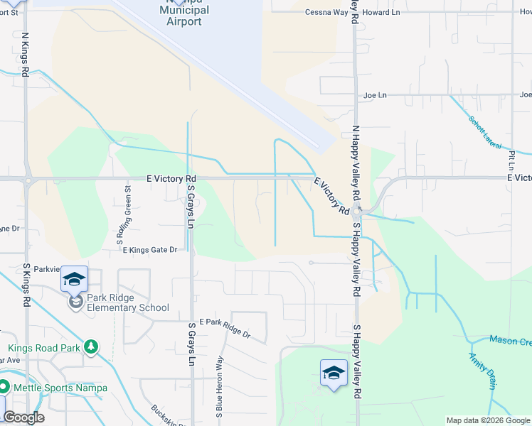 map of restaurants, bars, coffee shops, grocery stores, and more near 22 Mason Creek Road in Nampa