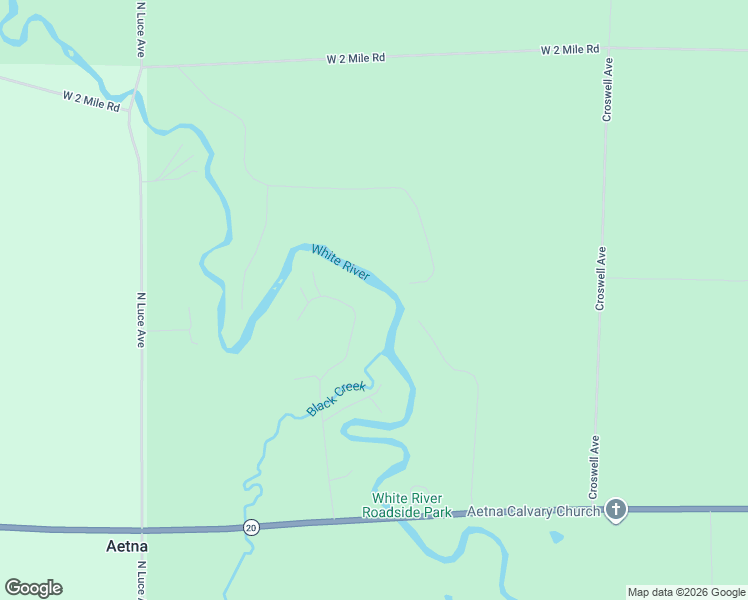 map of restaurants, bars, coffee shops, grocery stores, and more near 1140 North Meadowbrook Road in White Cloud